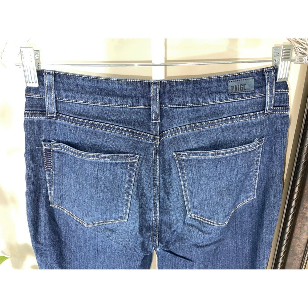 PAIGE mid Rise Skinny Hoxton Ankle Jeans W/28 Blue Hartmann Dark Wash - Picture 5 of 16